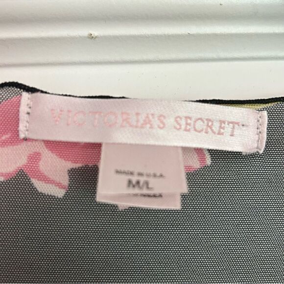 Victoria’s Secret Floral Print Sheer Tie at Top Long Sleeve Maxi Cover Up - Picture 4 of 8